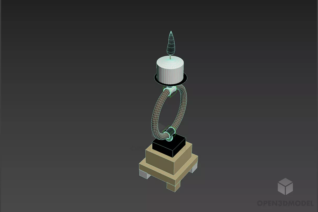 Torchere Lamp With Tripod, Boconcept Floor Lamp 3d model