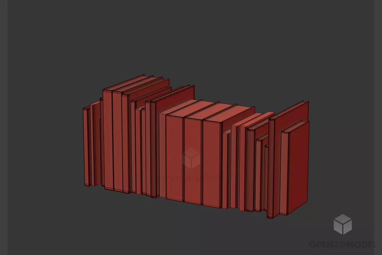 Book Stack Colorful Label 3d model Book Stack Colorful Label 3d model