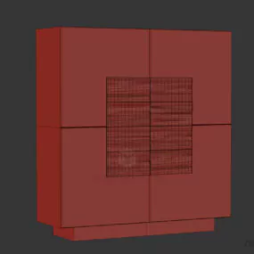 Simple Locker With Small Wooden Face 3d model