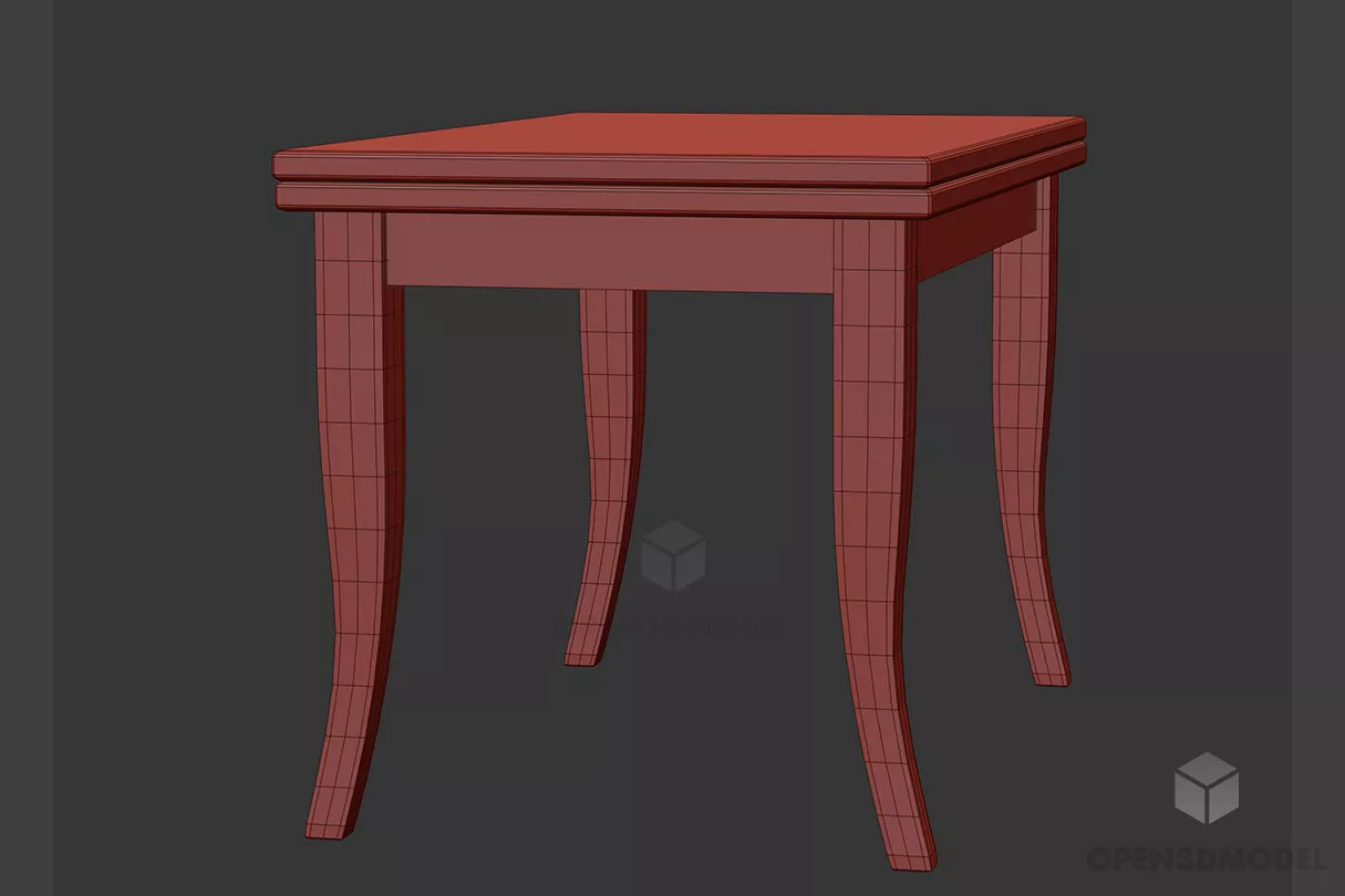 Walnut Side Table Antique Style 3d model