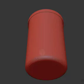 Kitchen Glass Jar With Yellow Cap 3d model