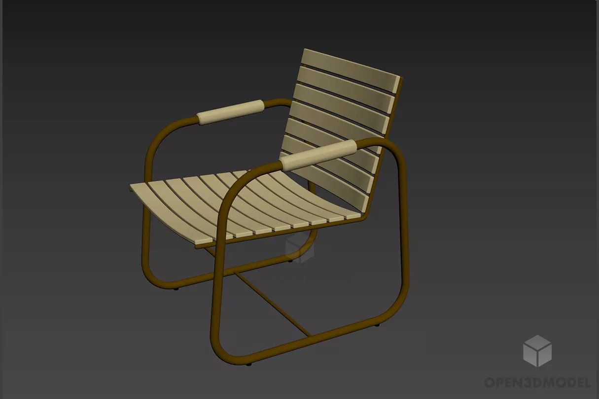 Scandinavian Armchair 3d model