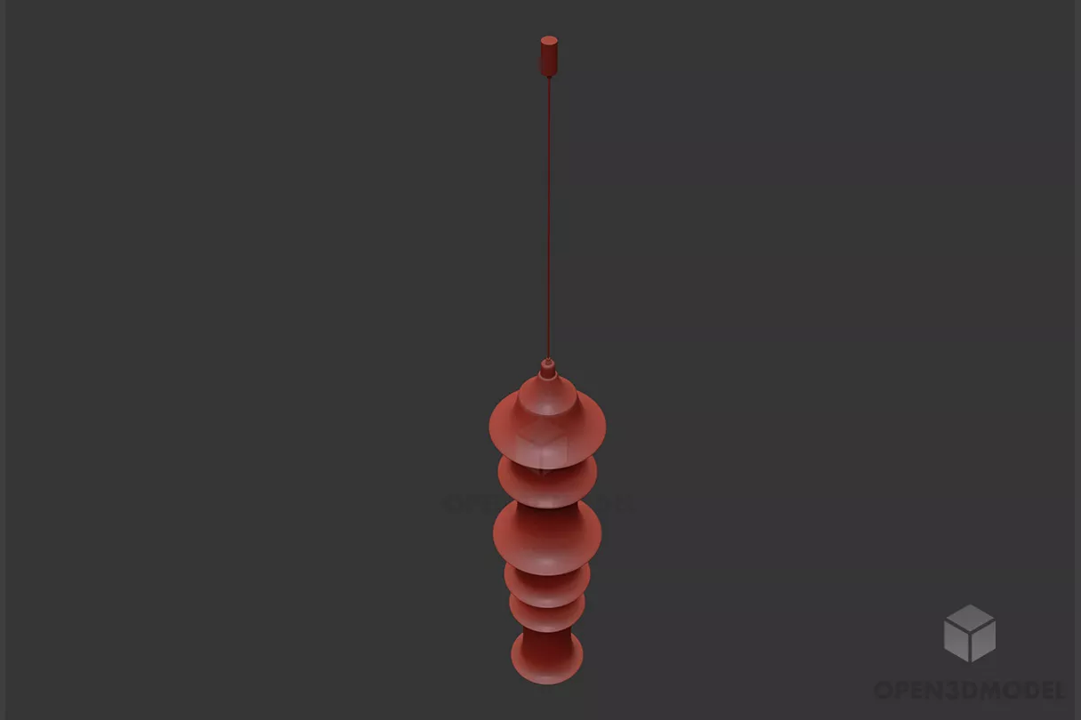 Table Rattan Lamp, Nest Lamp Style 3d model