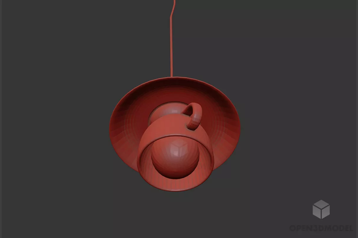 Torchere Table Lamp Twist Shape 3d model