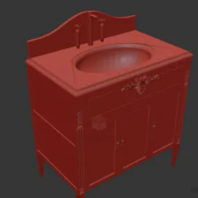 Boutique Wash Basin With Sink 3d model