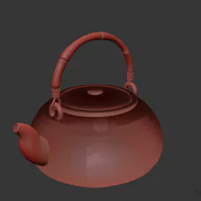 Aluminum Teapot 3d model
