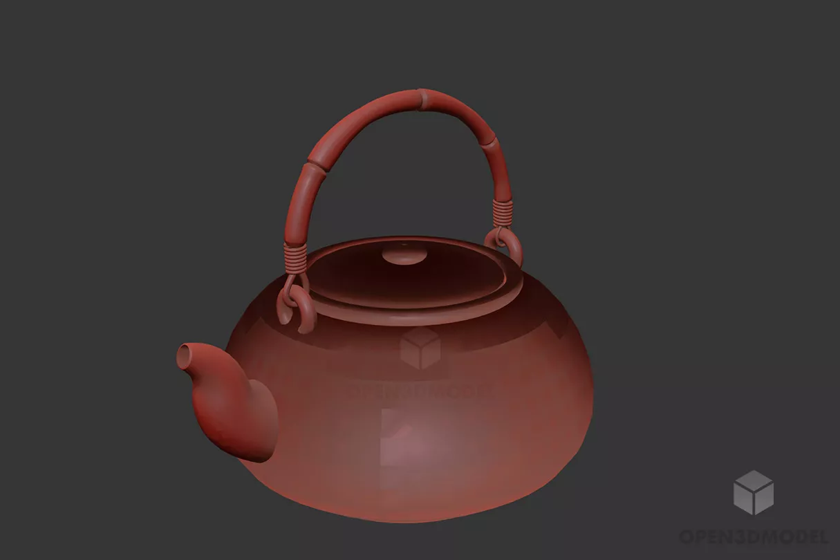 Marble Teapot, Small Pot 3d model