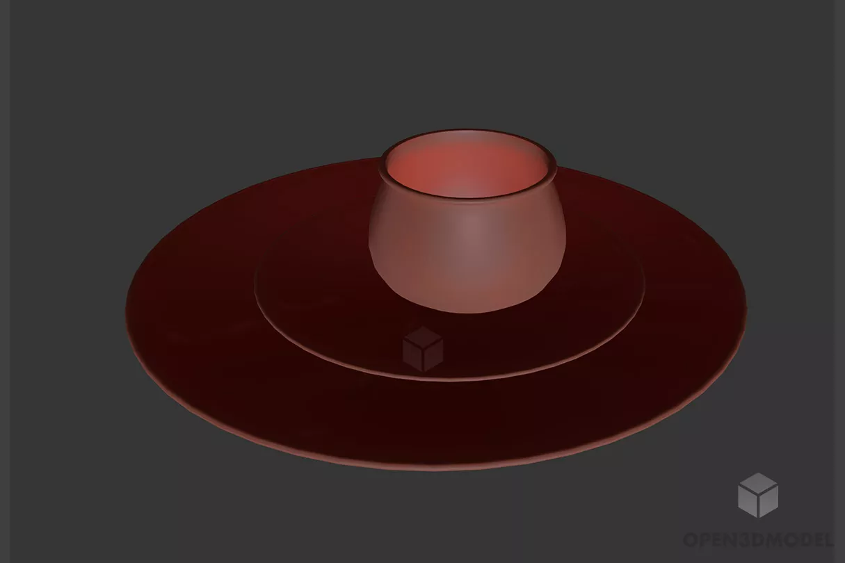Aluminum Cup On Disc 3d model Aluminum Cup On Disc 3d model