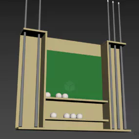Wall Rack Billard Accessories 3d model