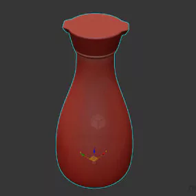 Sauce Soy Jar 3d model