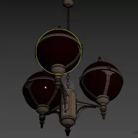 Industry Pendant Lamp Sphere Shade 3d model
