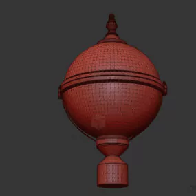 Iron Sphere Lamp With Iron Cover 3d model