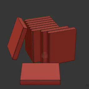Books Art Stack 3d model
