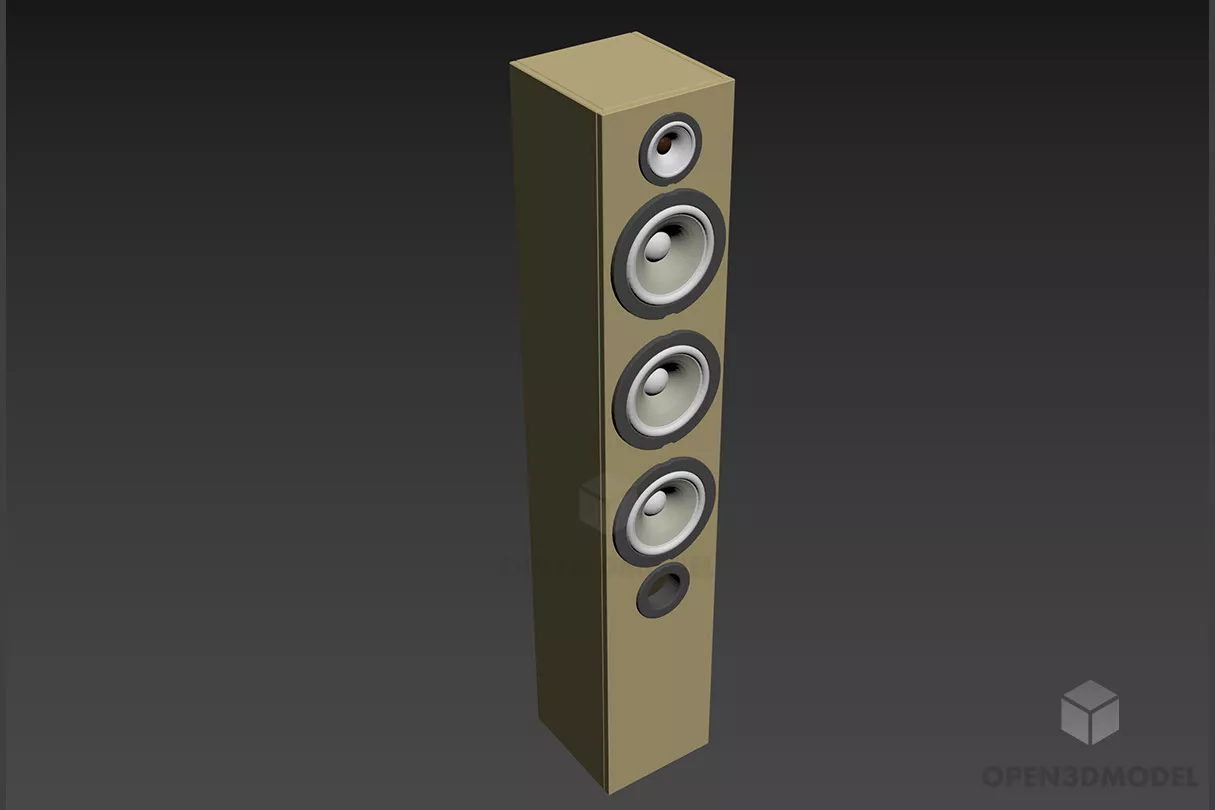 Vertical Speaker Wood Cover 3d model Vertical Speaker Wood Cover 3d model