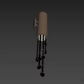 Cylinder Sconce Lamp Brass 3d model
