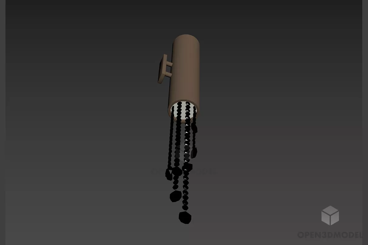Pendant Lamp With Four Shades 3d model