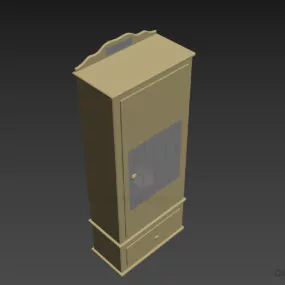 Wardrobe Wooden Old Style 3d model