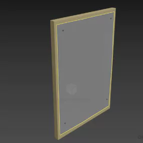 Picture Frame Thin Wooden Frame 3d model