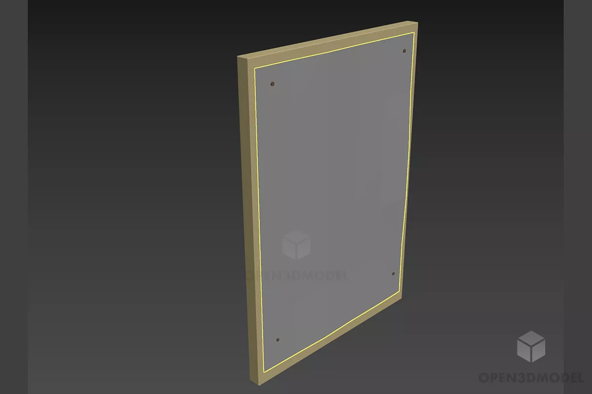 Picture Frame Thin Wooden Frame 3d model Picture Frame Thin Wooden Frame 3d model