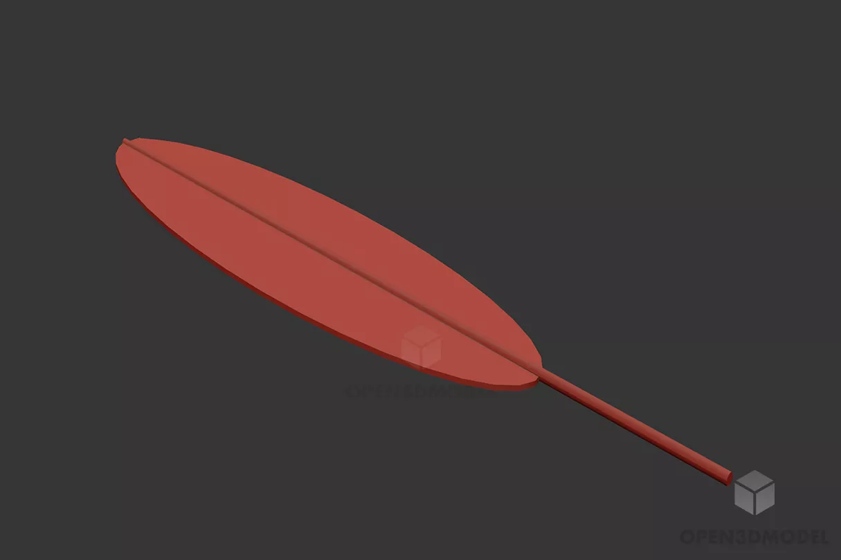 Colorful Feather 3d model Colorful Feather 3d model