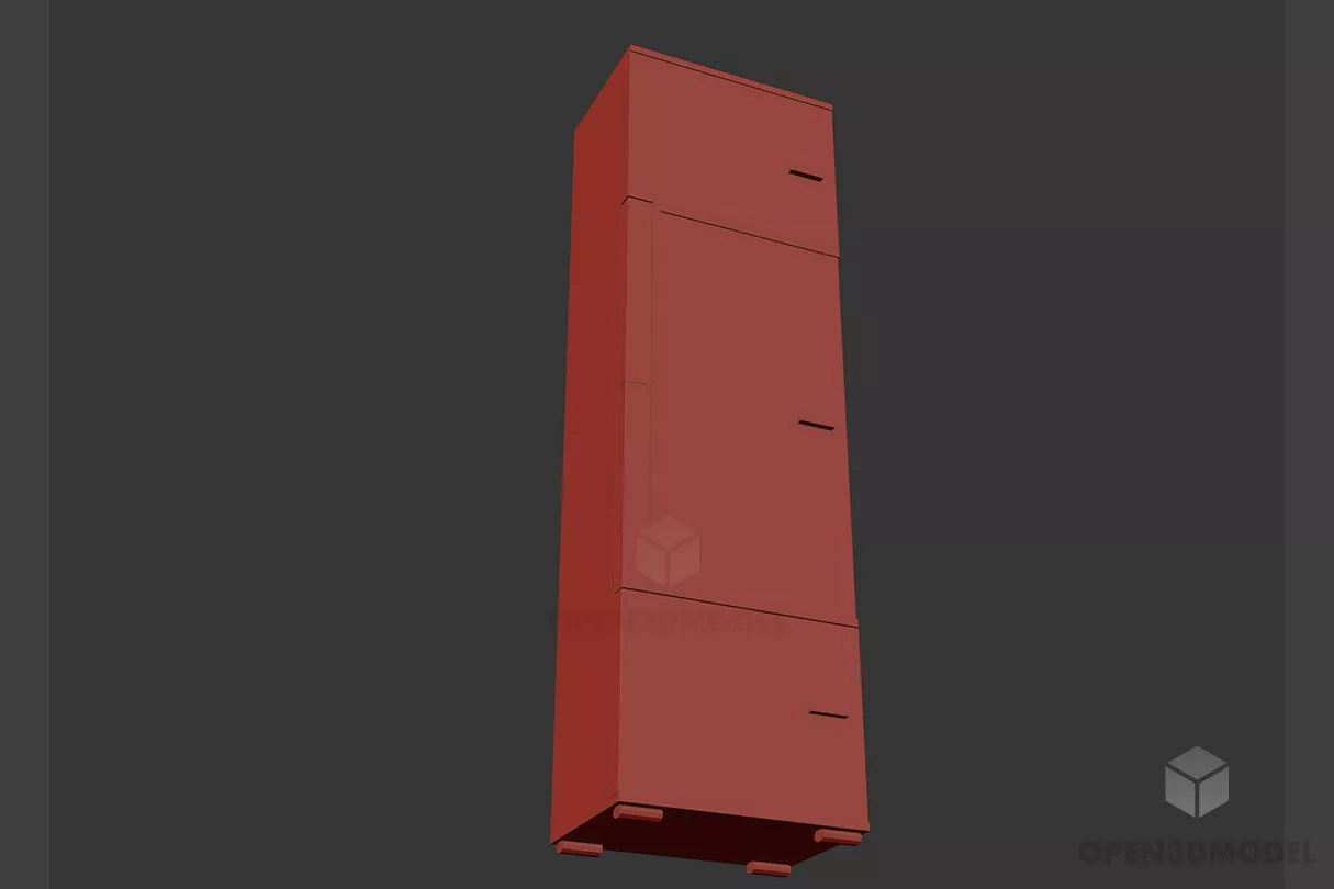 Tall Rack Cabinet 3d model Tall Rack Cabinet 3d model