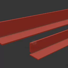 Shelves Black Paint 3d model