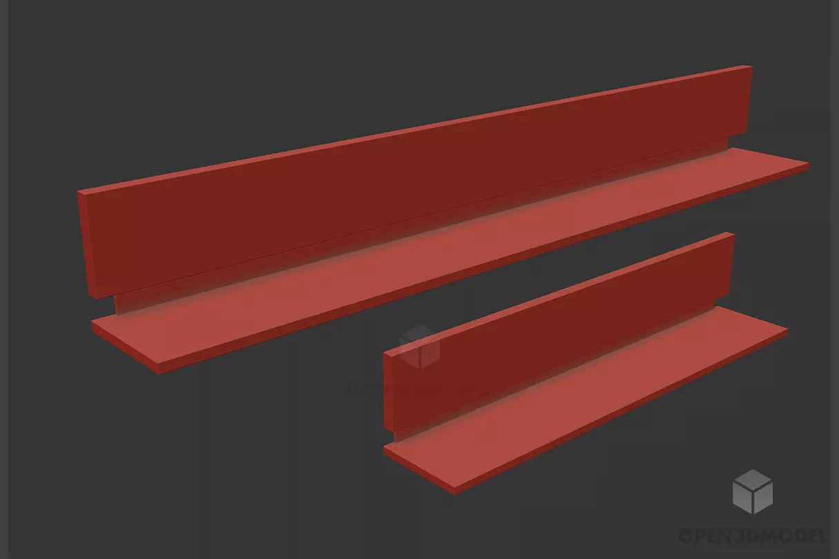 Shelves Black Paint 3d model Shelves Black Paint 3d model