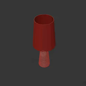 Black Table Lamp Cylinder Shape 3d model