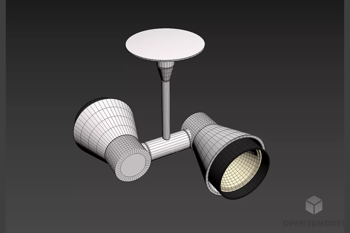 Pendant Lamp Cubic Square Glass Shade 3d model