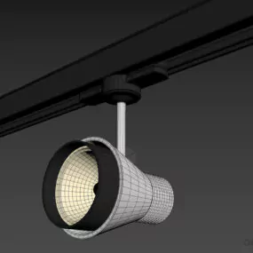 Studio Rail Lamp With Single Spot Light 3d model