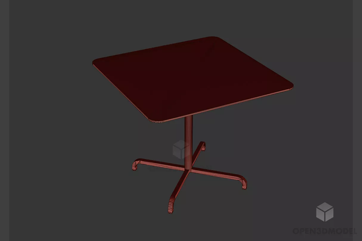 Work Table With Two Side Shelf And Drawers 3d model