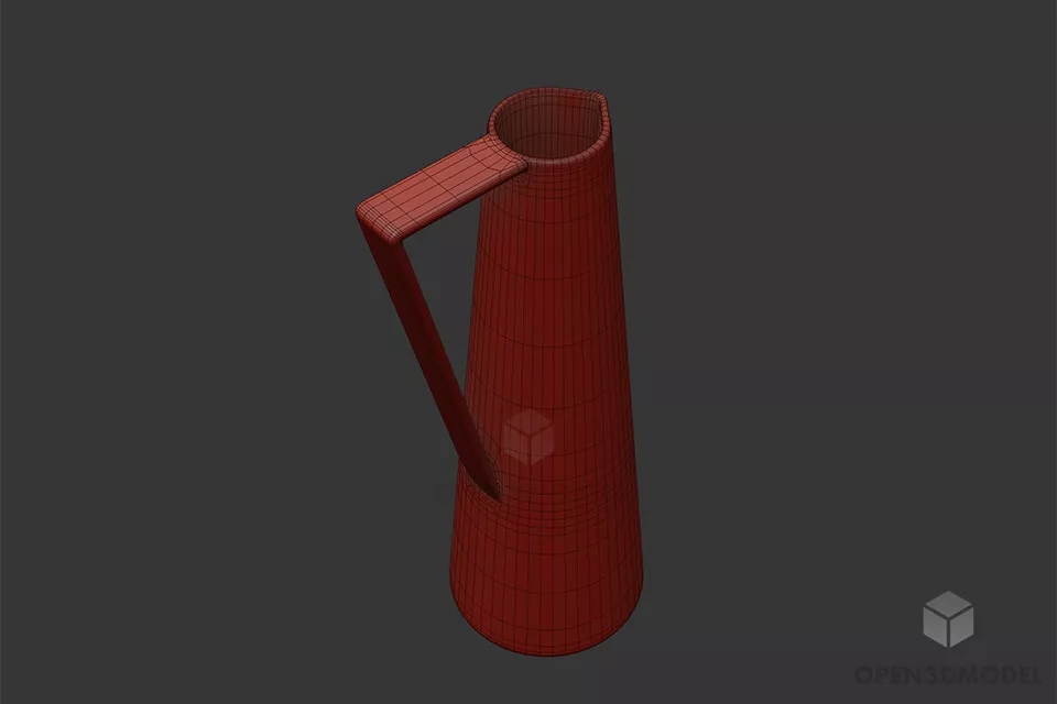 Dry Branches Vase Handcraft Decorative 3d model