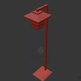 Wrought Iron Garden Lamppost 3d model