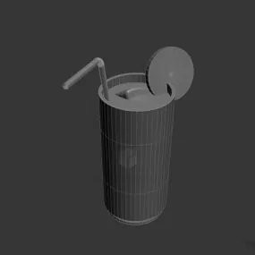 Glass Of Mojito Cocktail Recipe 3d model
