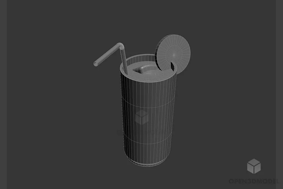 Set Of Wine Glass On Round Tray 3d model