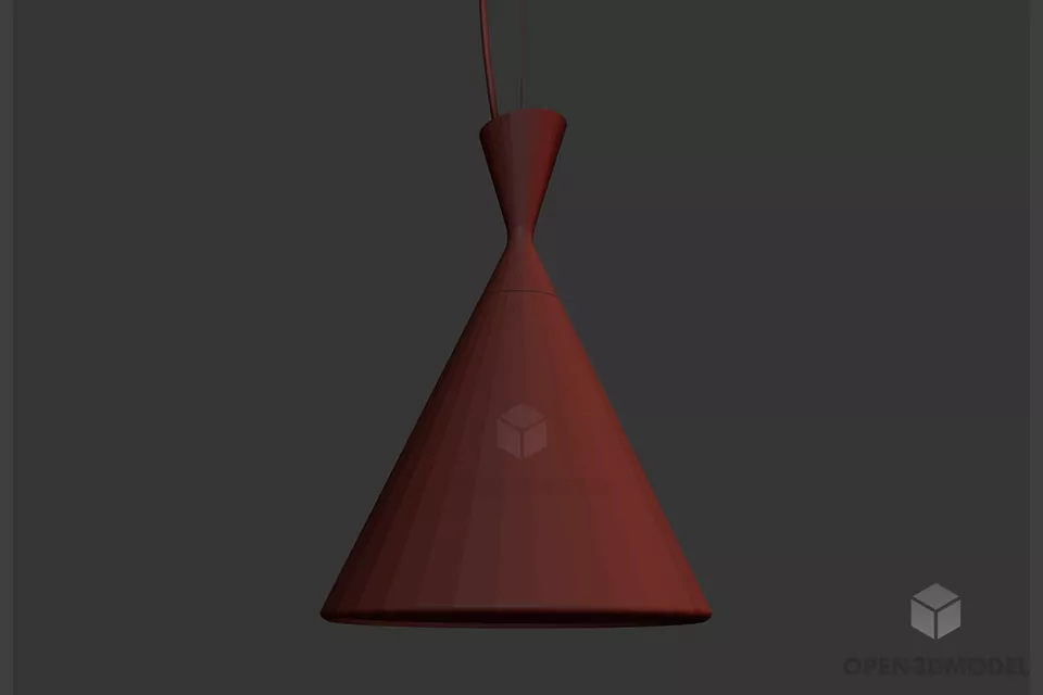 Modern Ceiling Lamp With Sphere Shade 3d model
