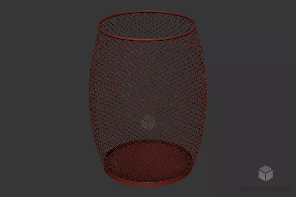 Wire Bin 3d model Wire Bin 3d model