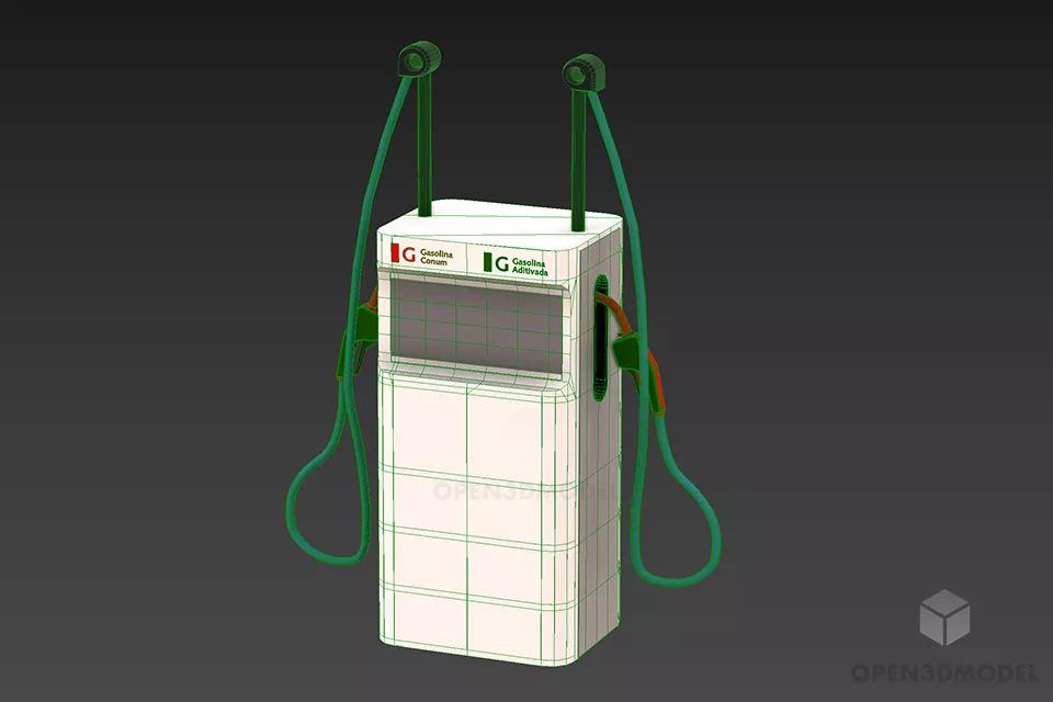 Gas Pump Station 3d model Gas Pump Station 3d model