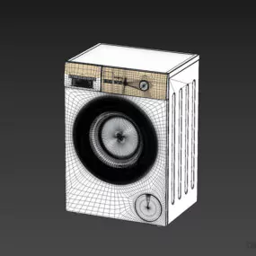 Typical Washing Machine Front Door 3d model