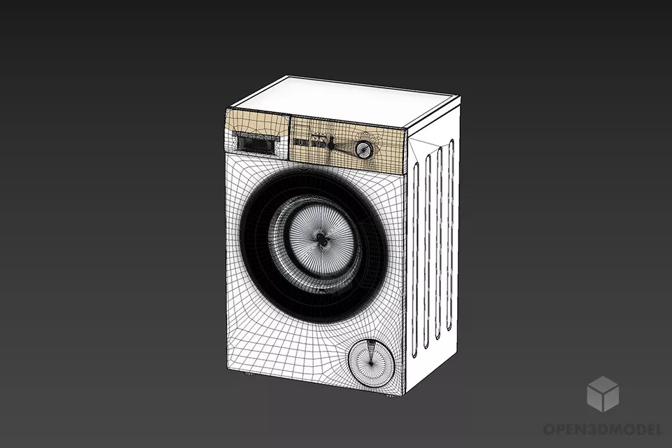 Typical Washing Machine Front Door 3d model Typical Washing Machine Front Door 3d model