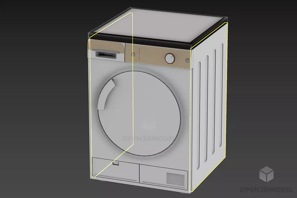 Towel Rail With Heater Covered 3d model