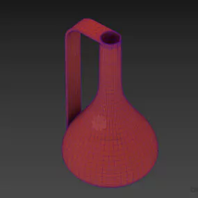 Iron Vase Modern Style 3d model