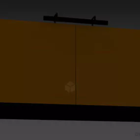 Simple Mirror With Top Lamp Bar 3d model