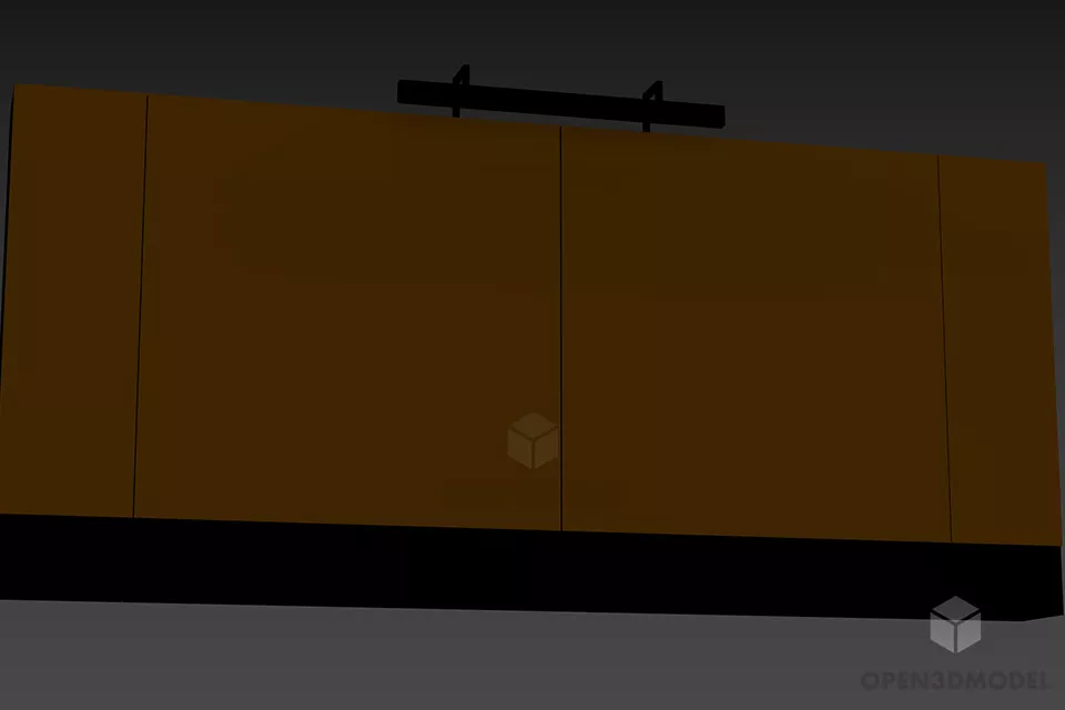 Pendant Lamp Cubic Square Glass Shade 3d model