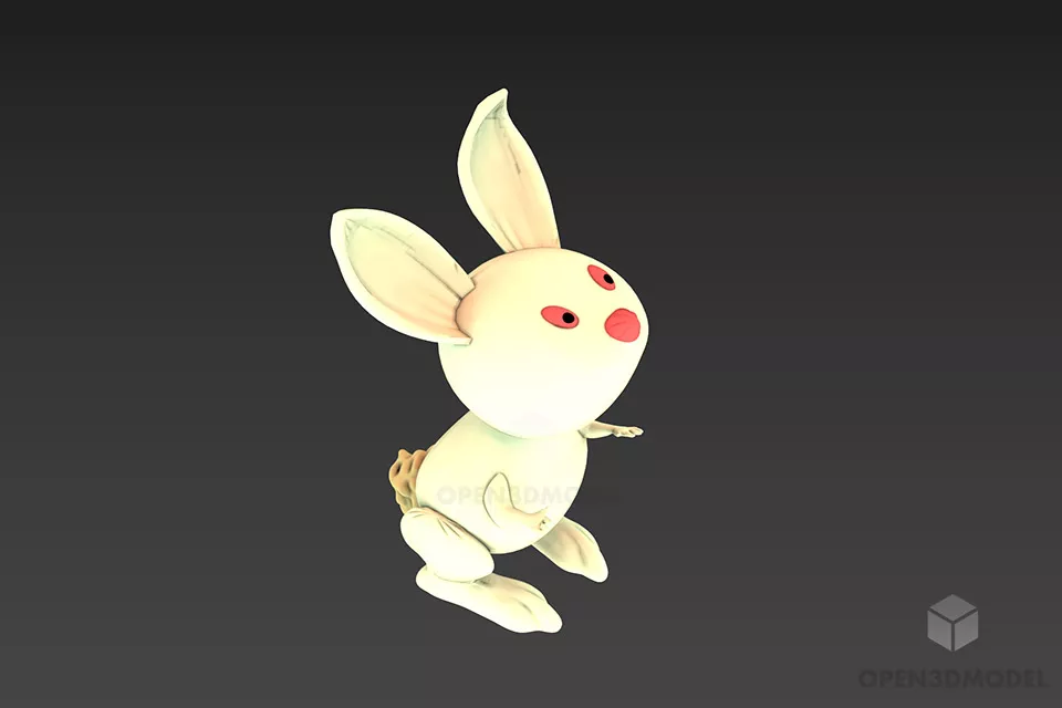 Animal Toy, Rabbit Stuffed Toy 3d model Animal Toy, Rabbit Stuffed Toy 3d model