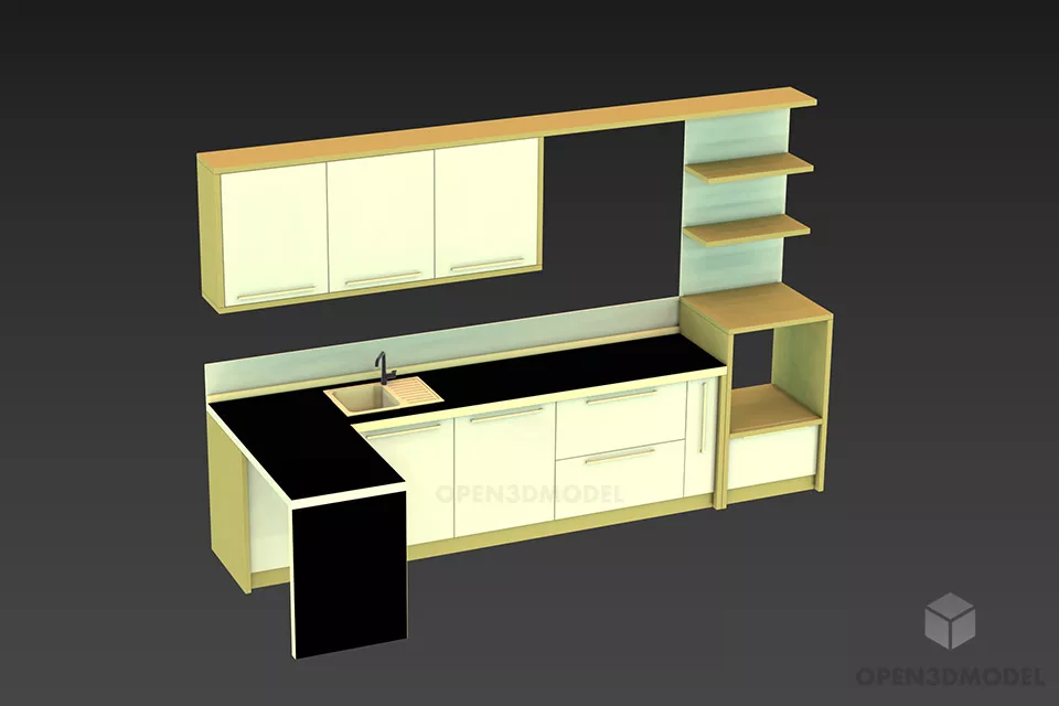 Solid Stone Sink Bagno 3d model