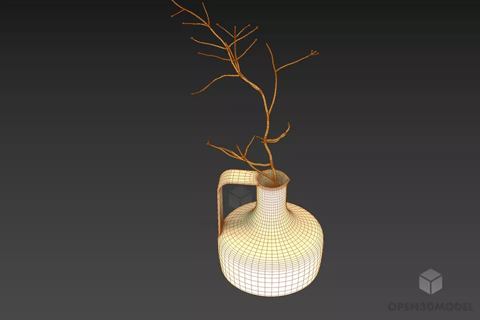 Horn On Stand Decorative Tableware 3d model