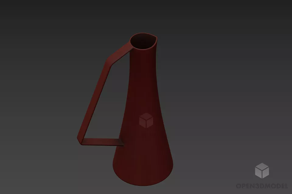 Plastic Handle Curved Shape 3d model