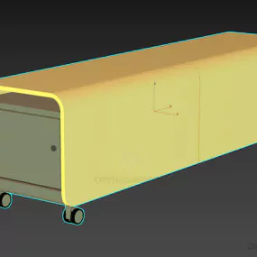 Stool Rack With Wheels 3d model