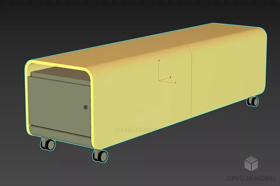 Stool Rack With Wheels 3d model Stool Rack With Wheels 3d model